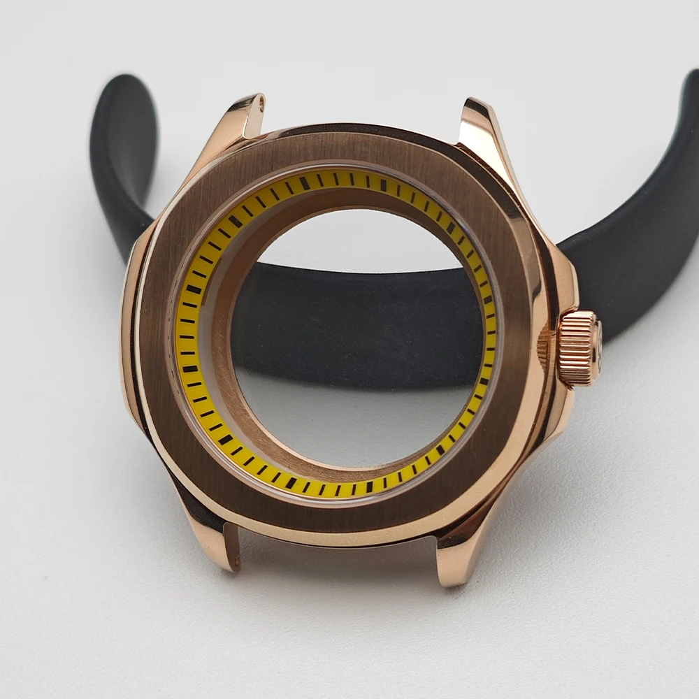 39,5-mm-Stahlgehäuse mit Innenring, passend für NH35 NH36 Uhrwerke, Uhrenteile für Saphirglas-Armbanduhren, Uhrenbox – Detail 1