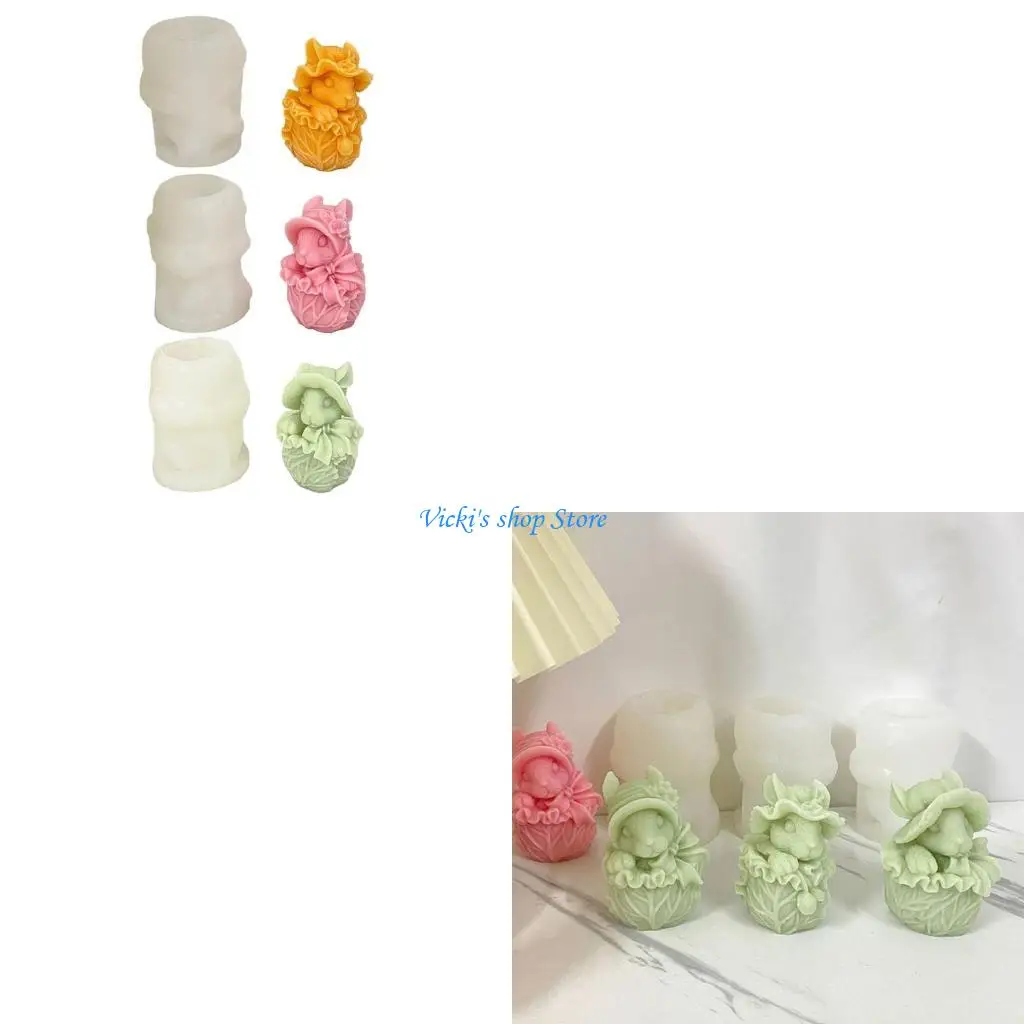 

Bowknot Rabbit Decor Silicone Mold Epoxy Resin DIY Decoration Making Soap