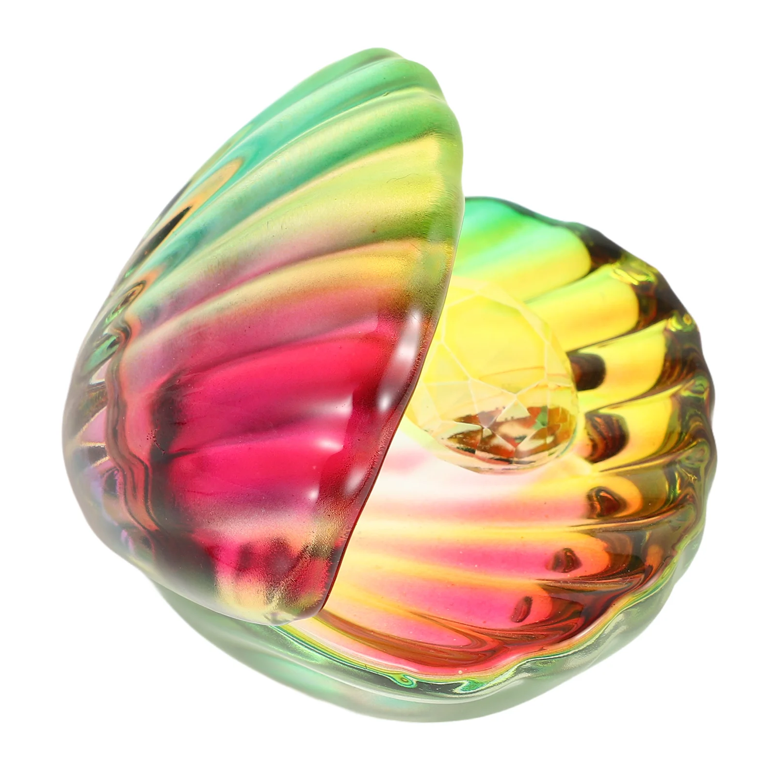 

Crystal Seashell Decoration Cartoon Style Simulated Diamond Sparkle Artistic Glass Seashell Tabletop Decor Unique Home Accent