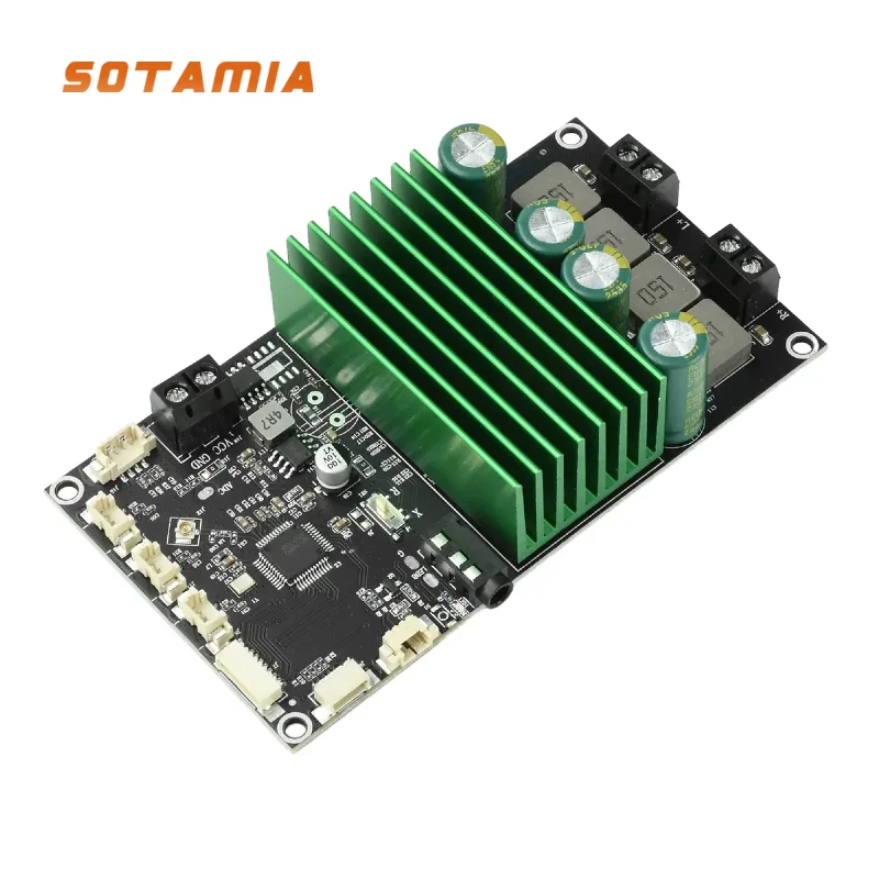 SOTAMIA DC9-32V Bluetooth power amplifier board EQ bass enhanced audio amplifier dual channel 2*150W mobile app tuning