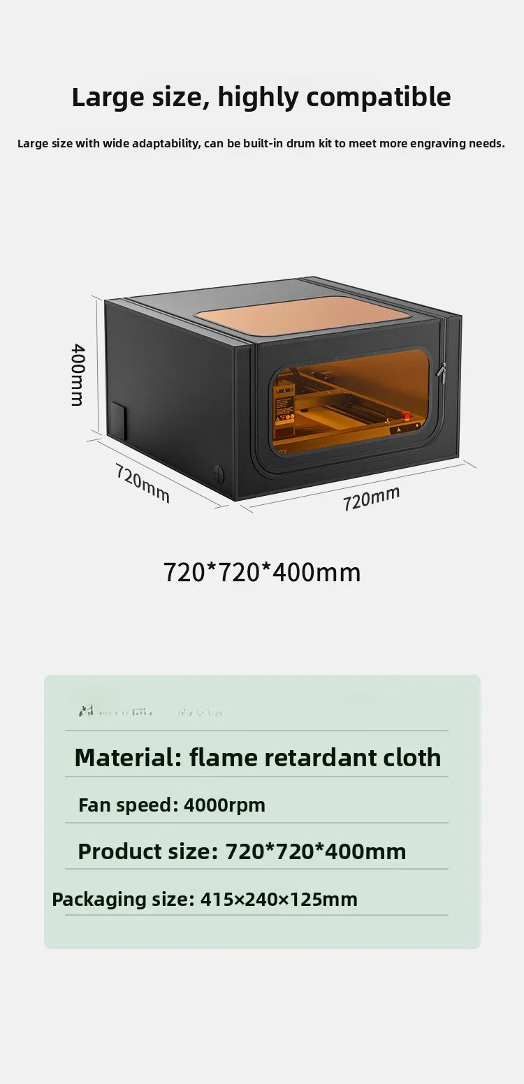 Compatible with powerful smoke exhaust folding closed