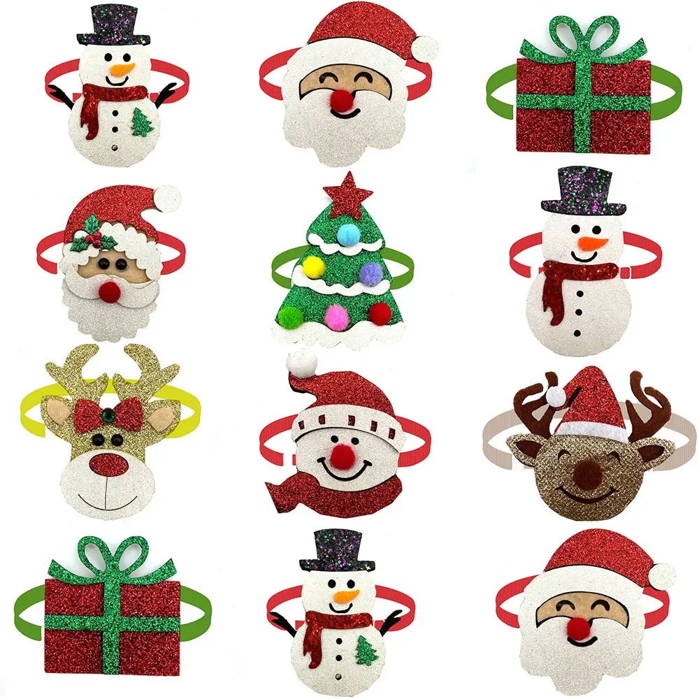 50pcs Christmas Small Dog Cat Bowtie Santa Claus Dog Pet BowTie Necktie Dog Grooming Accessories Pet Supplies for Small Dogs