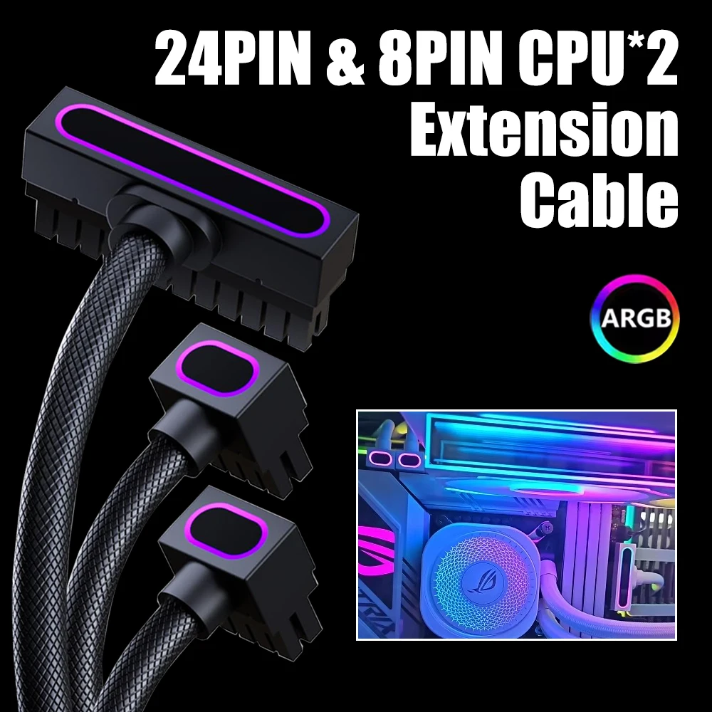 24pin-extension-cable-18pin-cpu-extension-cable-218awg-90°-right-angle-design-argb-5v-3pincomputer-minimalist-design-cable