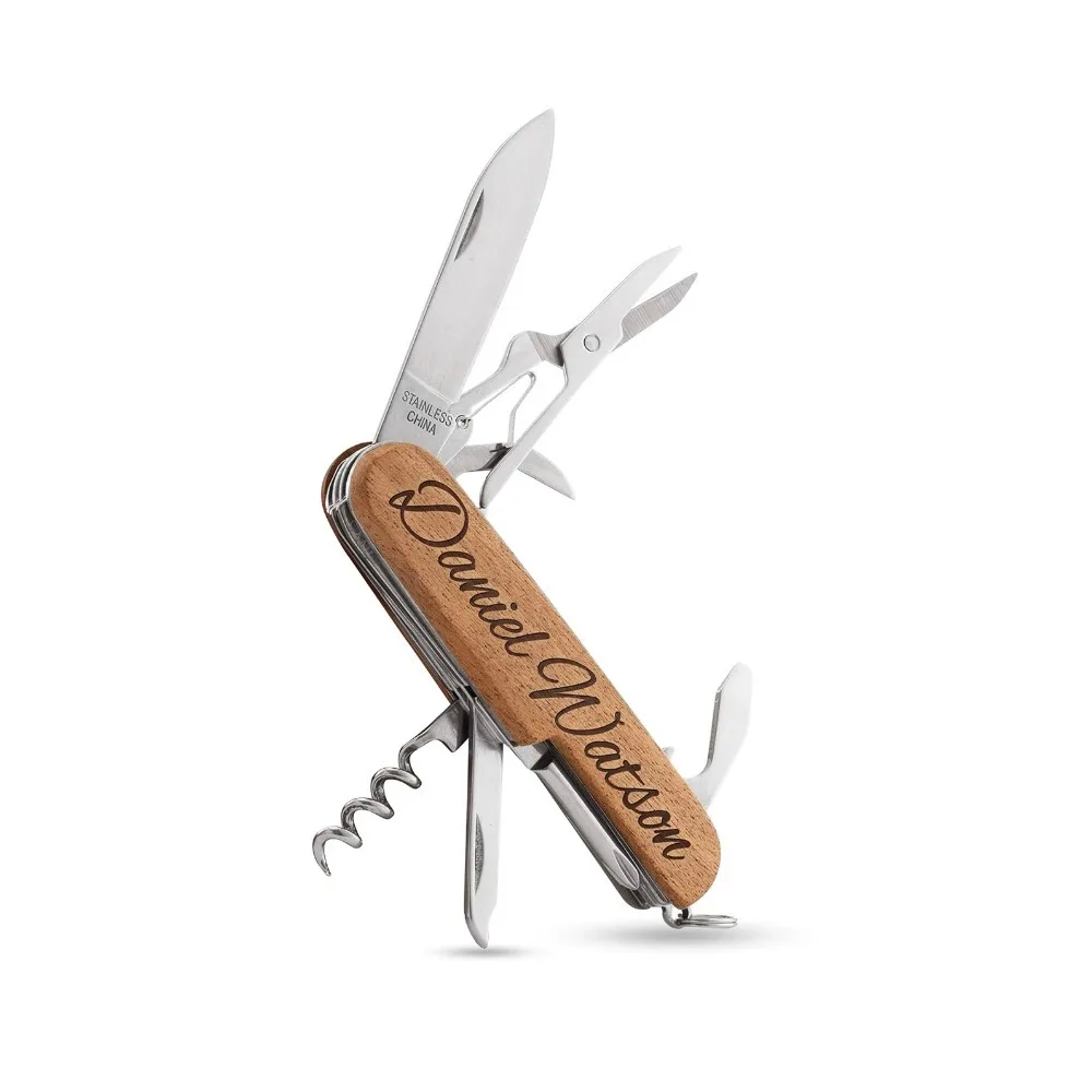 Portable Multi-purpose Knife 11 in 1 Folding Stainless Steel Cross Screws Wood Saw Scissors Hiking Camping Emergency Pocket Tool