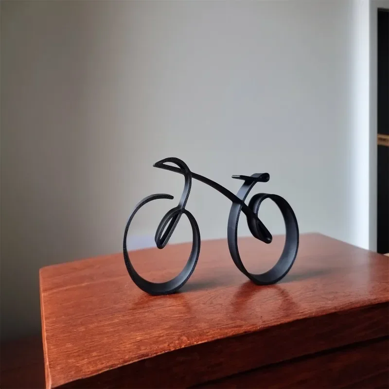 Minimalistic Bicycle Sculpture Wire Framed Style Metal Iron Art Bike Silhouette Craft Wire Framed Style Bicycle Ornament