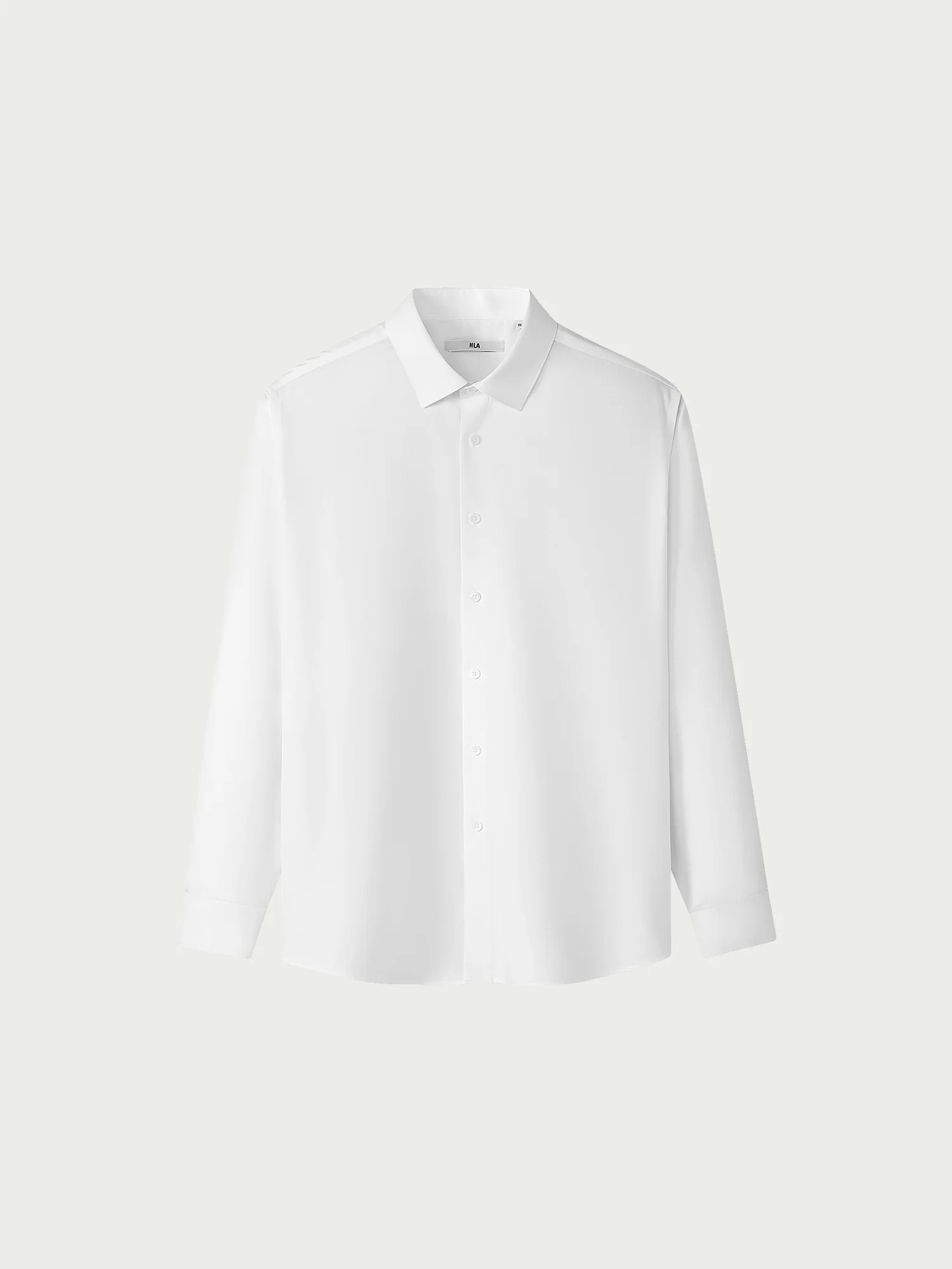 Pure Cotton Long Sleeve Shirt HLA Sea Hem Home New Sharp Collar White Men's Business Casual Shirt No Ironing Autumn Season