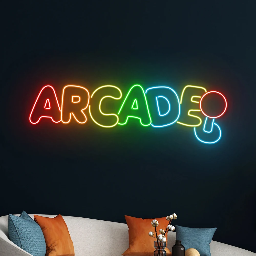 

Arcade Neon Sign Game Room Neon Sign Gaming Place Store Bar Club Custom Neon Lights Wall Decor Led Lights