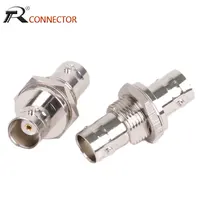 10 unids/lote doble BNC Jack tornillo montaje en Panel BNC hembra a BNC hembra adaptador de chasis de Panel conector Coaxial
