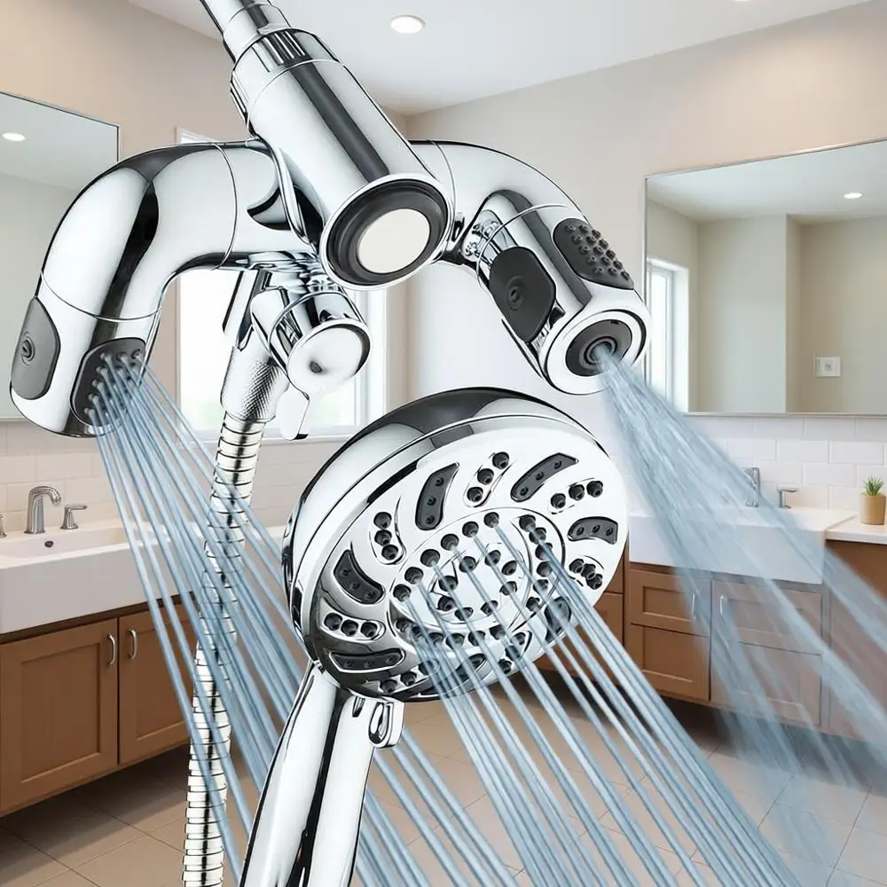 

High Purity 156 Setting 14 Zone Shower & Handheld 3-way Combo System - Magnetic Docking, 314 Power Jets, Dual Adjustable Arms, 6