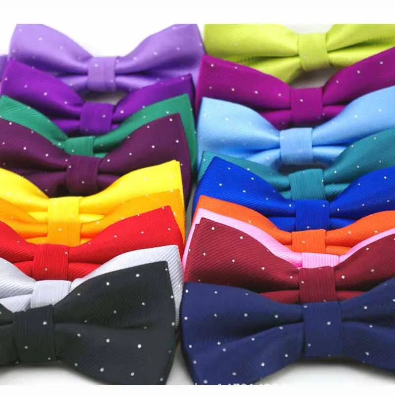 Bow Tie Dot Bowtie Mens Butterfly Bowknot Wedding Gift Christmas Clip-on Hot school Cute MJ26