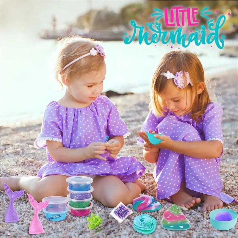 

DIY Slime Manual Decompression Science Experiment Ice Cream Slime Making Set Slime Kit