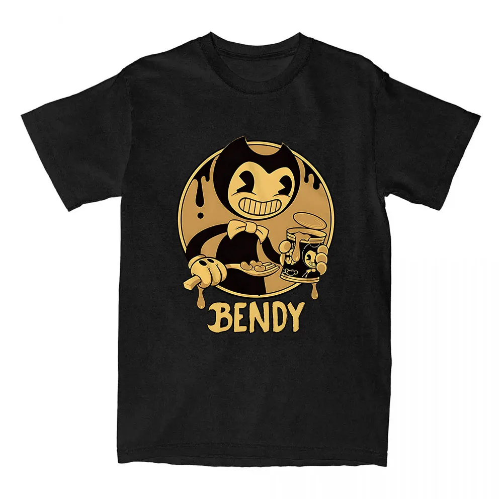 Female Tees Game Bendy and The Ink Machine Printing Tshirts Casual Loose O-neck Women/Men T-shirt Streetwear Graphic Clothing