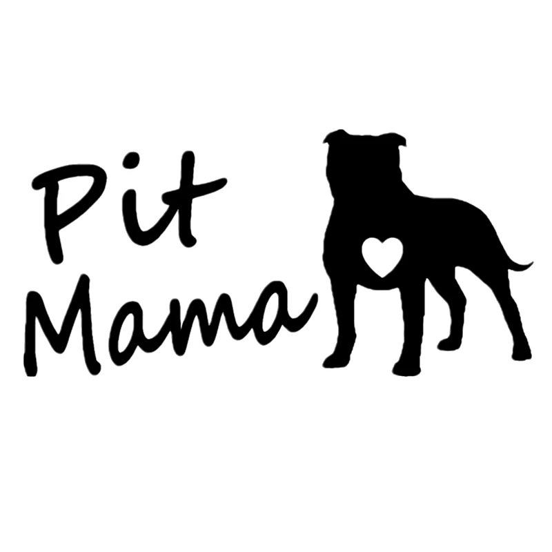 

Various Sizes Pit Mama Pitbull Dog Die-Cut Vinyl Decal Car Sticker Waterproof Auto Decors on Bumper Window Laptop 20888#