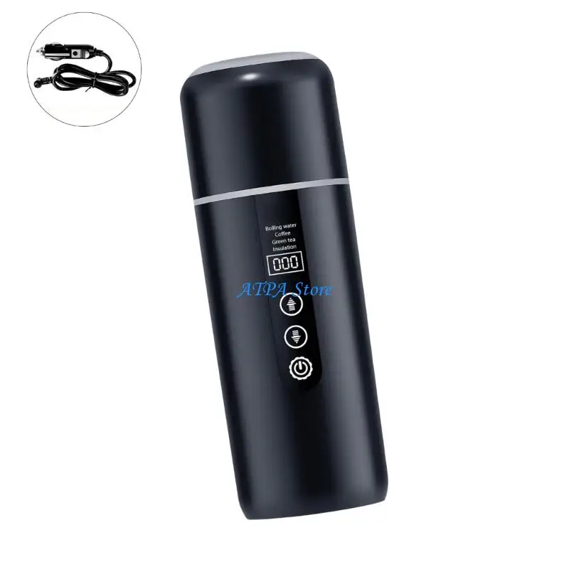U13C Transportable 12V 24V Car Electric Heating Cup Auto Travel Coffeepot For Coffee Tisane