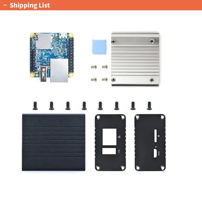 OpenPi Nano NEO 512M with CNC case kit, allwinner H3 1.2Ghz,Openwrt/LEDE/Ubuntu/Armbian,2.0usb100M PWM and OTG Type-A