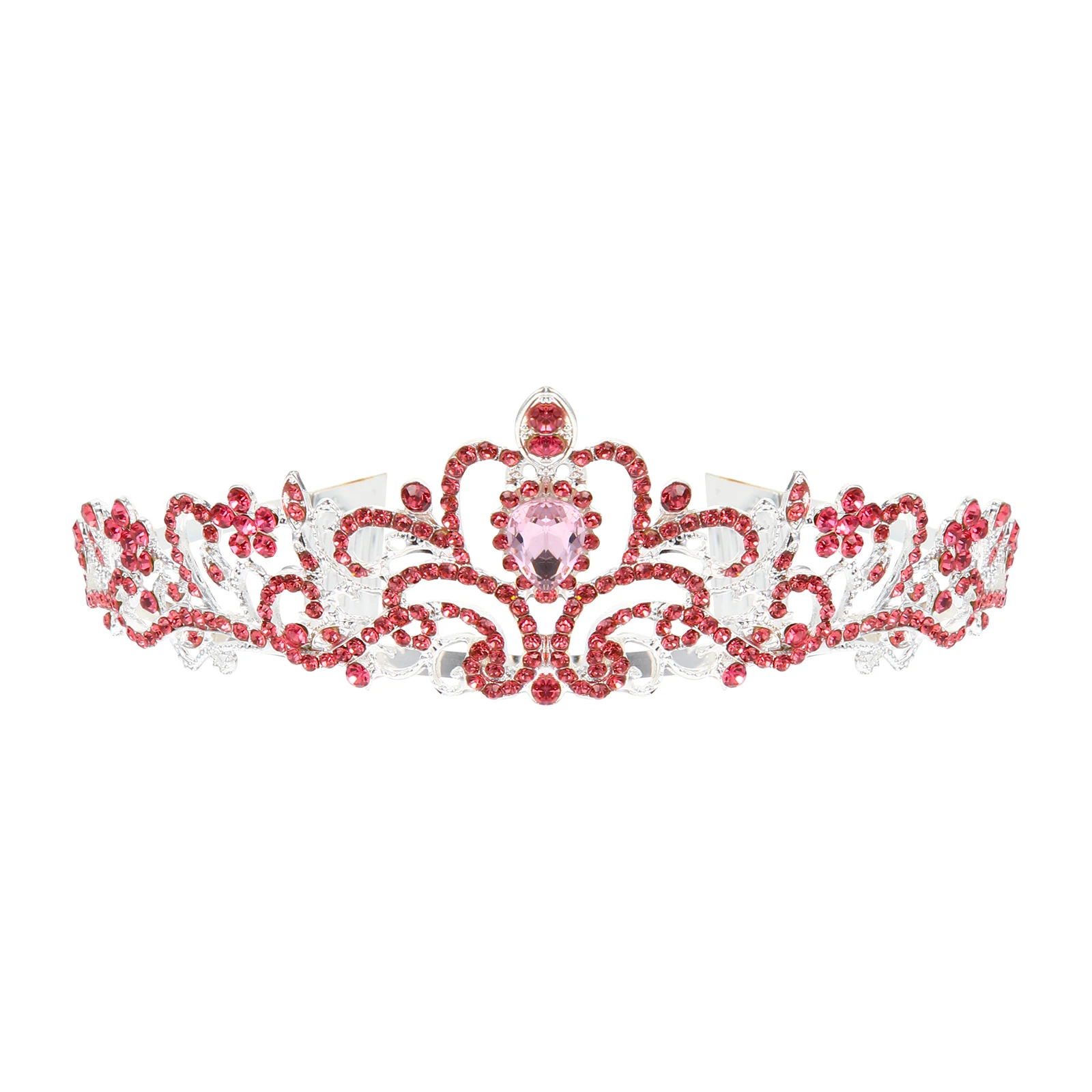 

1pc Alloy Rhinestone Crown Women Pearl Princess Tiara Bride Girls Headdress Wedding Celebration Durable Comfortable Design