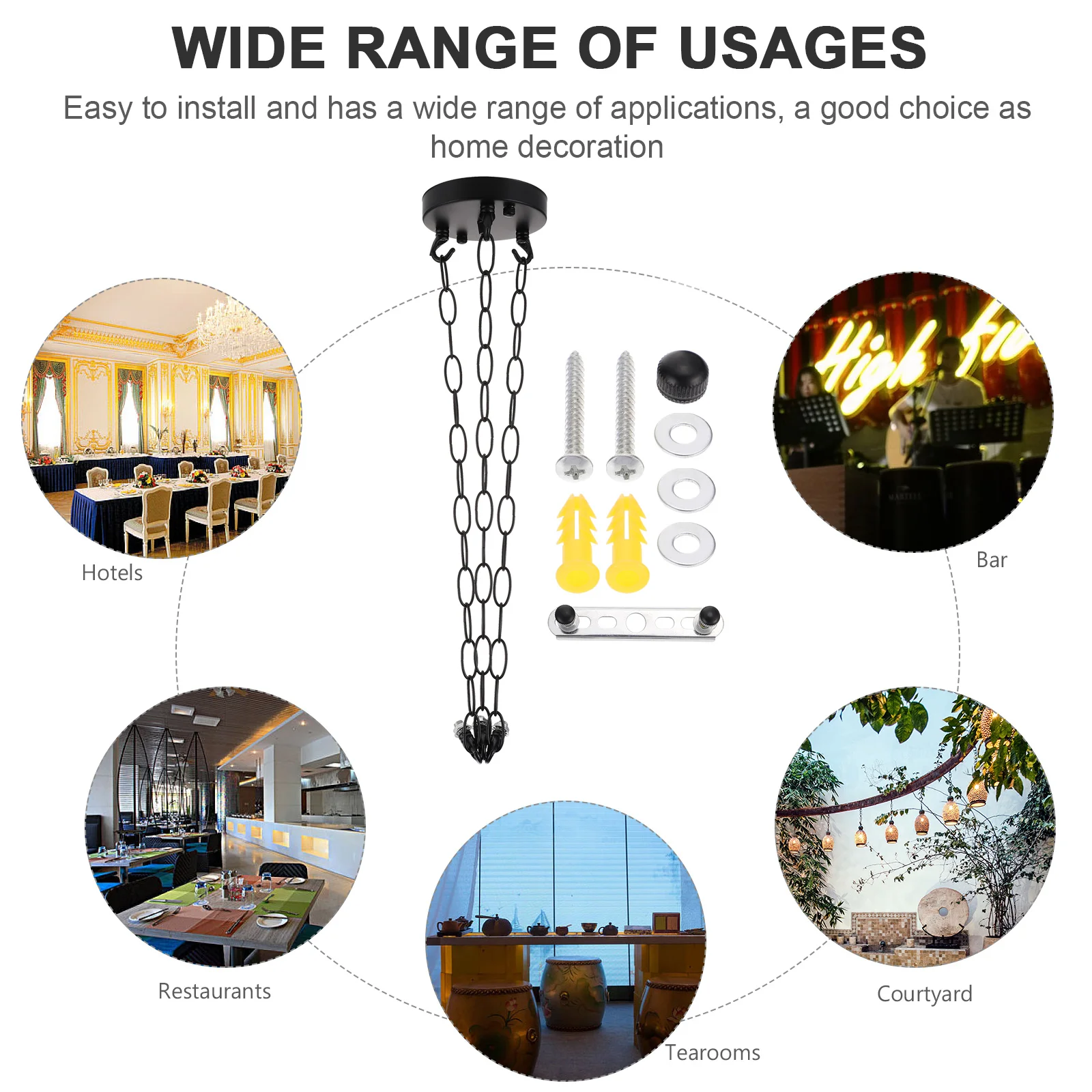 Lamp Ceiling Hanging Chain Light Canopy Hook Chandelier Mounting Kit Pendant Lights Plate for Thing