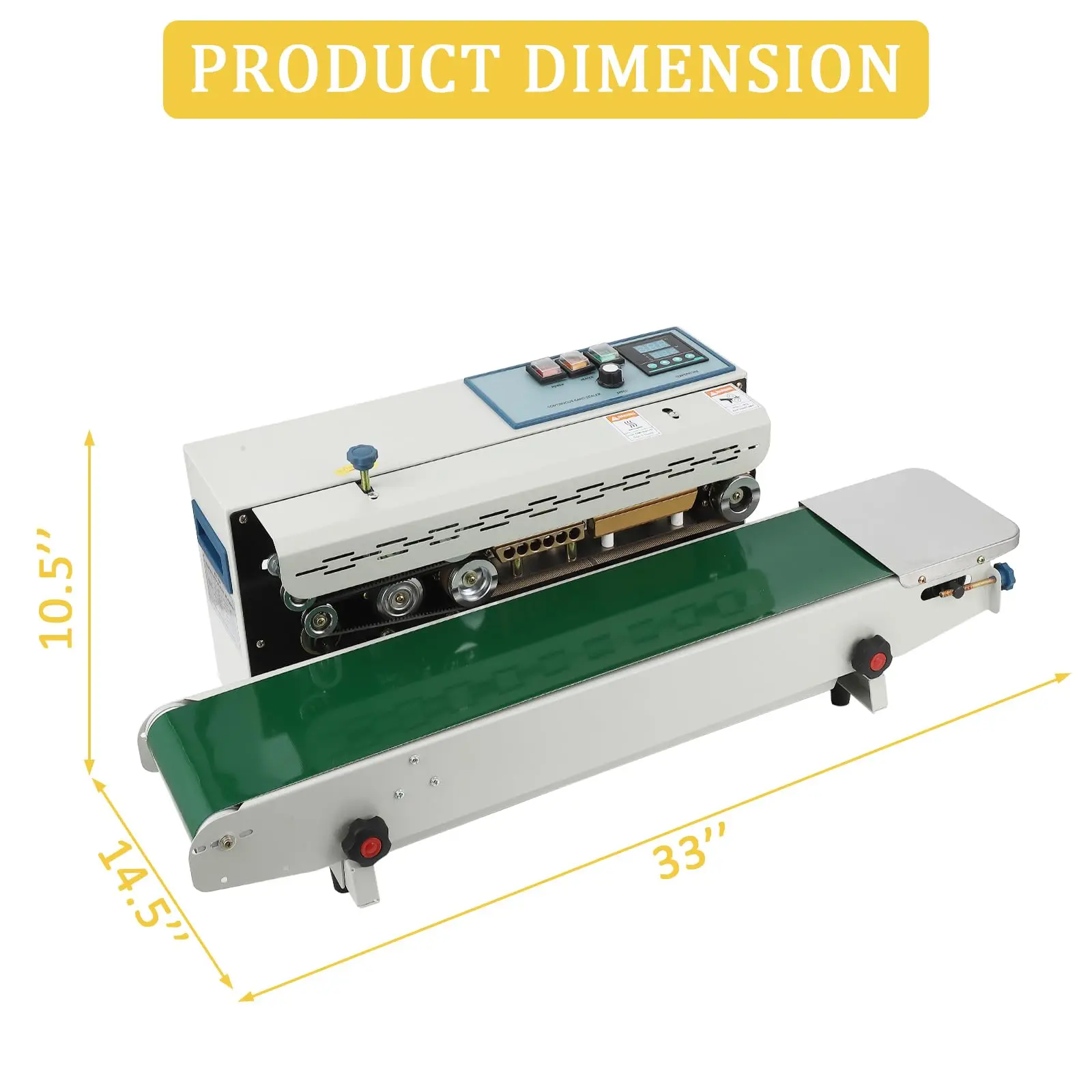 سدادة شريط حقيبة مستمرة 0-16 متر/دقيقة تحكم رقمي/محاكاة في درجة الحرارة مع طباعة التاريخ لأكياس بلاستيكية 0.02-0.08 مللي متر