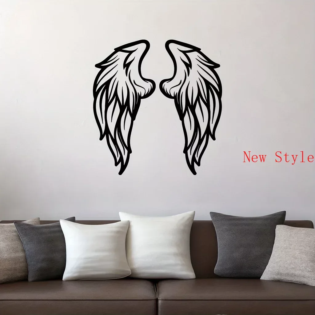 

1set/2pcs Large Metal Angel Wings Wall Sculpture Decoration Indoor Outdoor Decor Home Bedroom Living Room Beautiful Room Decor H