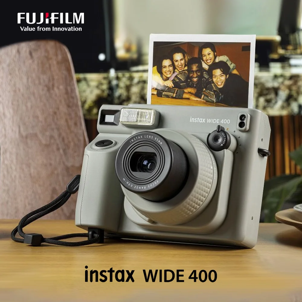 Original Fujifilm Instax Wide 400 Instant Camera Self-Timer Auto Exposure Large Format Wide Film Photo Cam Party Gift