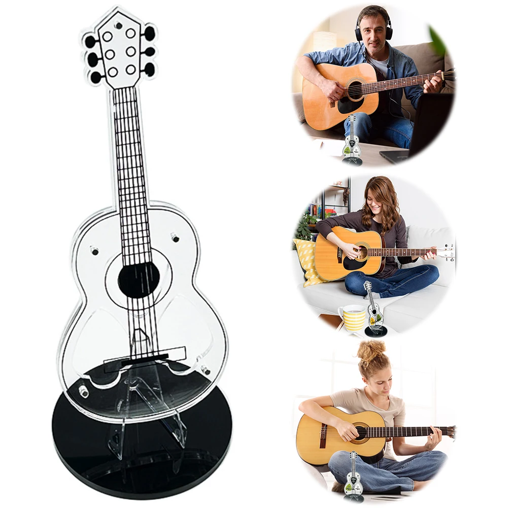 

Acrylic Guitar Pick Holder Plectrum Case Guitar Pick Rack for Picks Storage and Display for Electric Bass Guitar Ukulele Lover