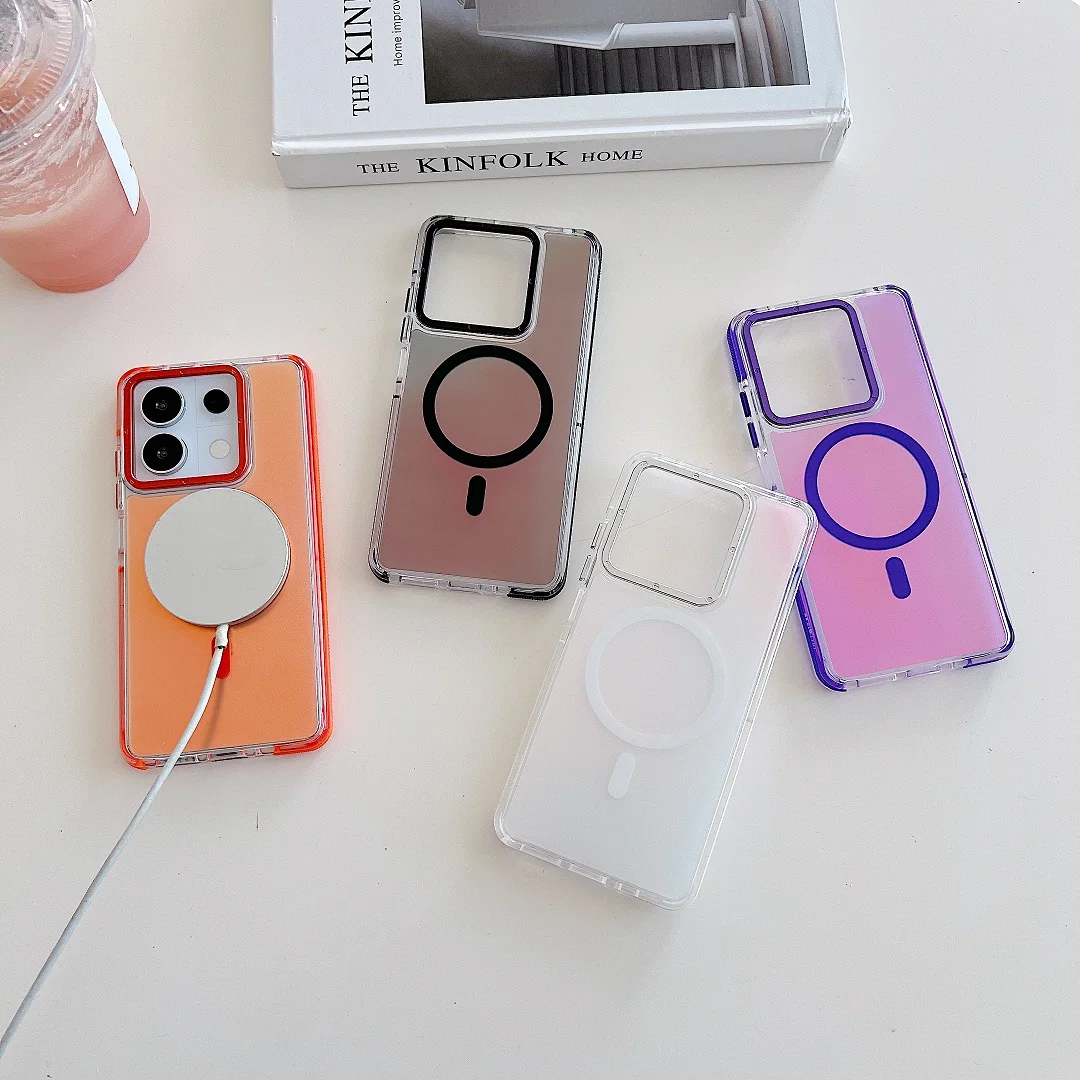 

Hot Anti-Slip Discolor Case For Xiaomi Mi 15T 14T Pro 15 Ultra Redmi Note 14 13 Pro+ Plus 5G 4G Magnetic Wireless Charge Cover