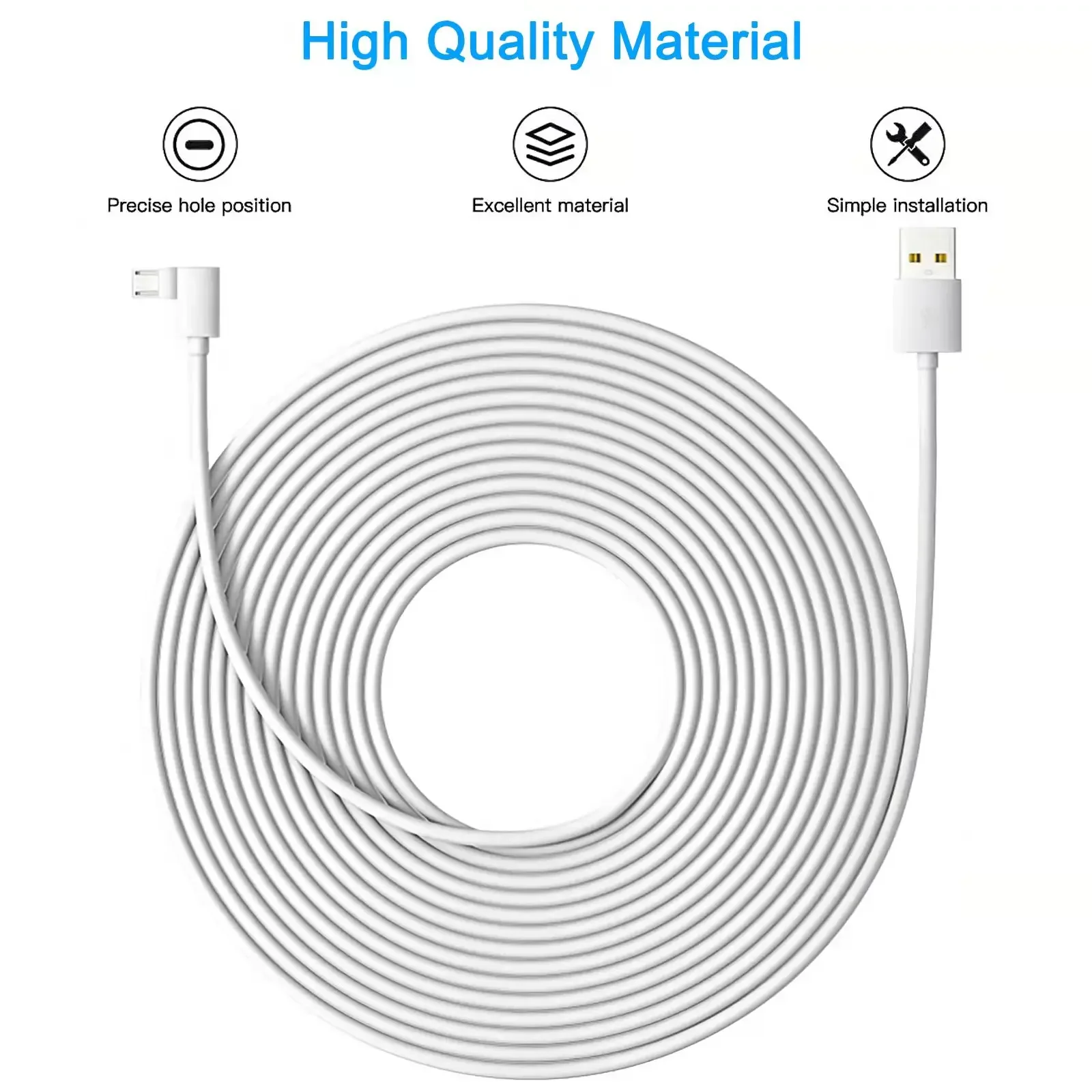 29.5ft/9m Weatherproof Outdoor Charging Cable for Eufycam L40/L20/S40/S220/3(S330)/3C(S300)（white）