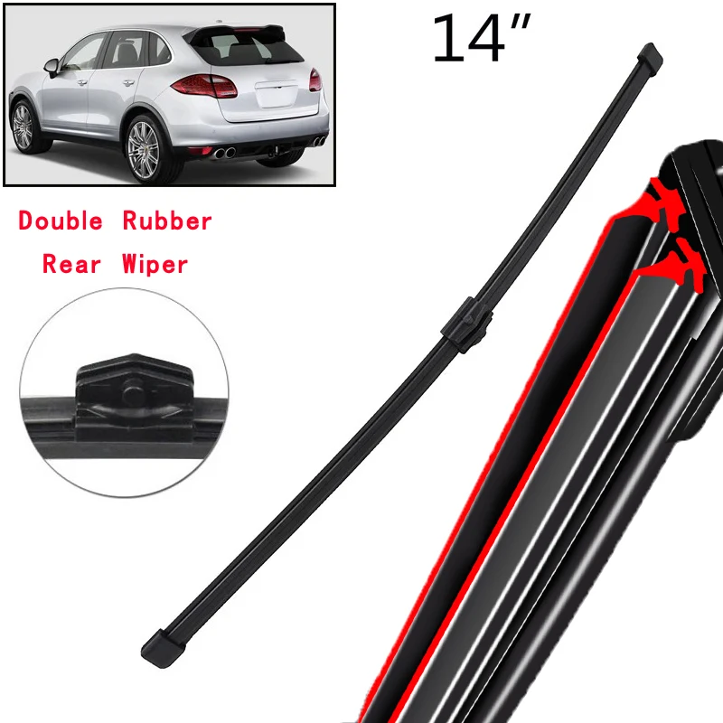 

Car Wiper 14" Rear Wiper Blade For Porsche Cayenne MK2 2010 - 2017 Windshield Windscreen Tailgate Window Car Rain Brush