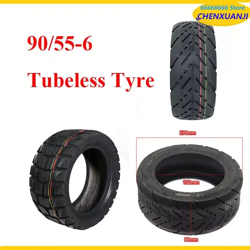 

90/55-6 Tubeless Tyre Thickened Off-road Vacuum Tire for Electric Scooter Accessories