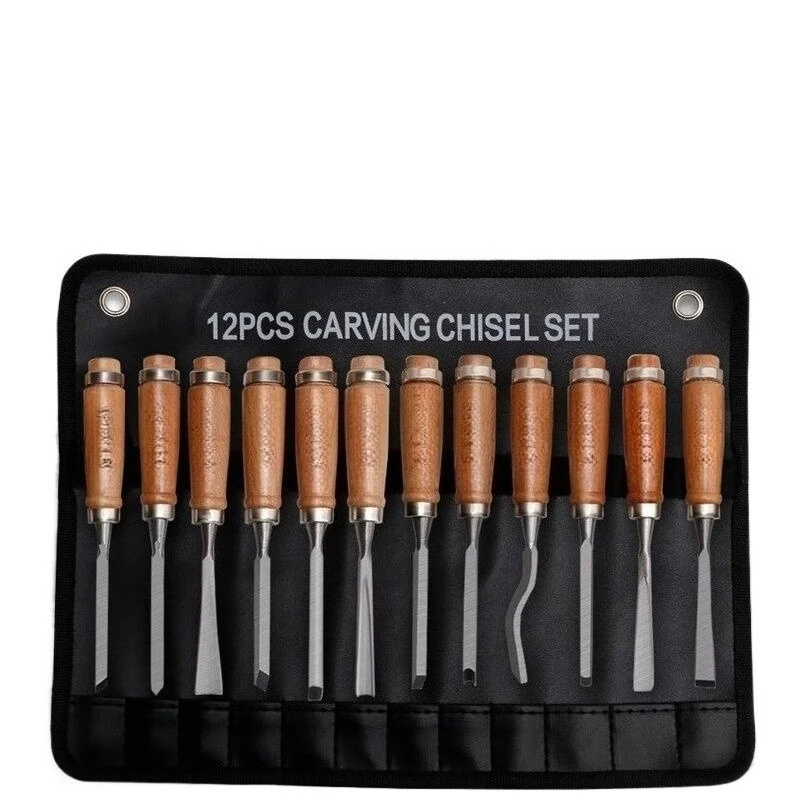 Woodcut tool set, woodworking spatula, hardwood, carving knife, semicircular chisel, hand wood carving tool