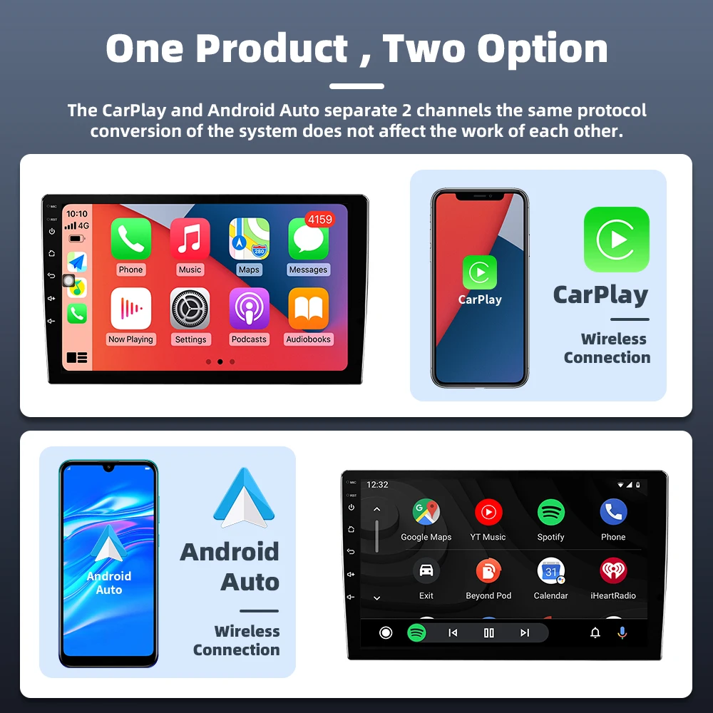 

EKIY 8G+128G Android 13 CarPlay TV AI Box QCM6225 8-Core Wireless CarPlay Android Auto Adapter Built GPS For YouTube For Netflix