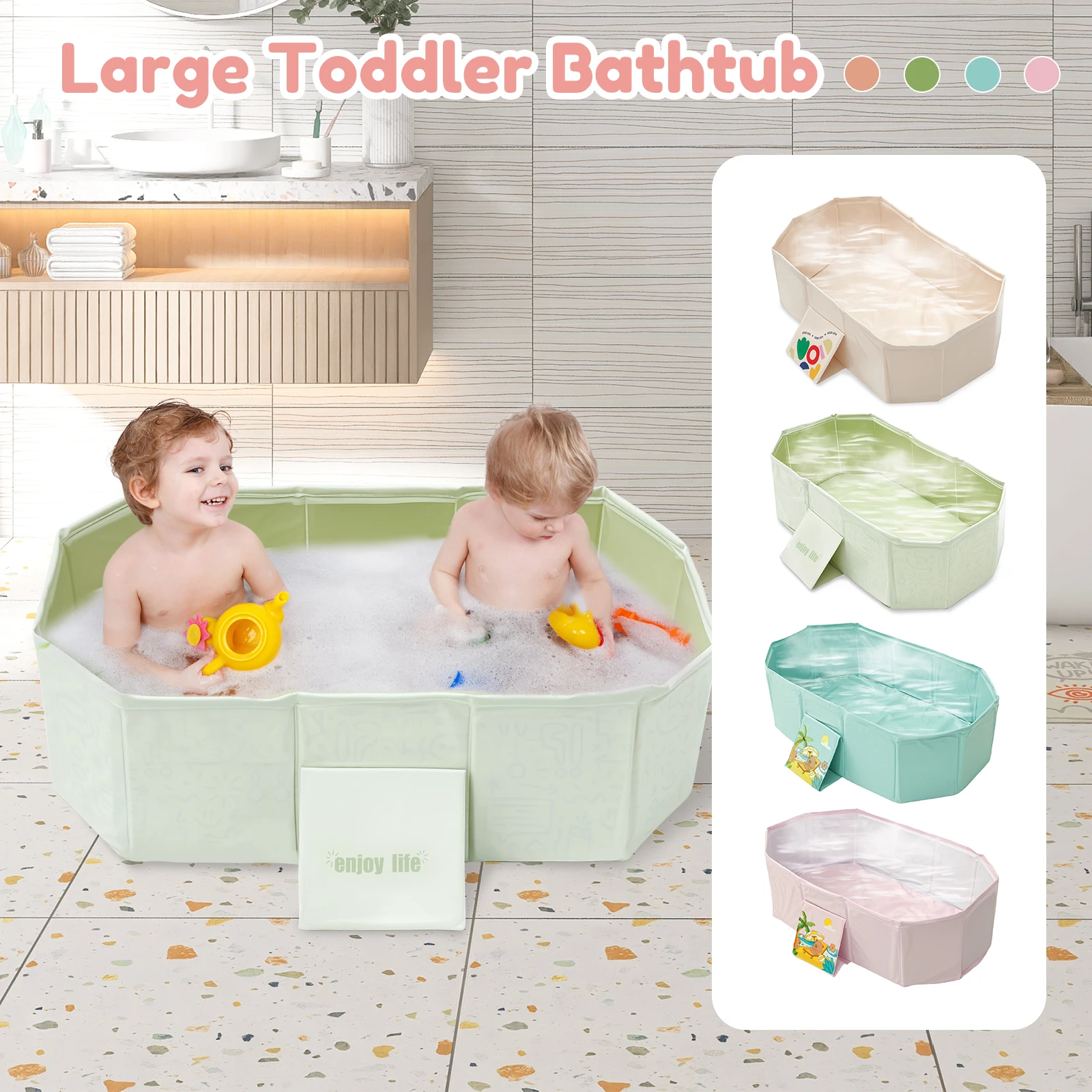 

Foldable Baby Bathtub Soft PVC Bathtub Shower Basin Kids SPA Swimming BathTub Barrel for Toddler 0-36 Months baby care Product