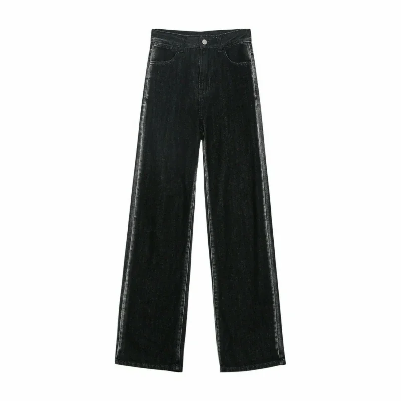 Pantalones vaqueros sueltos de cintura alta para mujer, Pantalones rectos de mezclilla, estilo coreano, moda de otoño e invierno, nuevo estilo