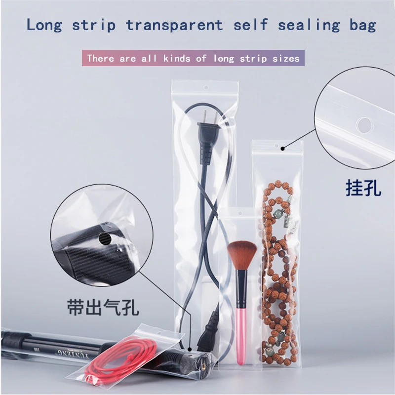 

thick strip repeatable self sealing zipper bag fresh-keeping moisture-proof sealed bag storage bag PE Transparent