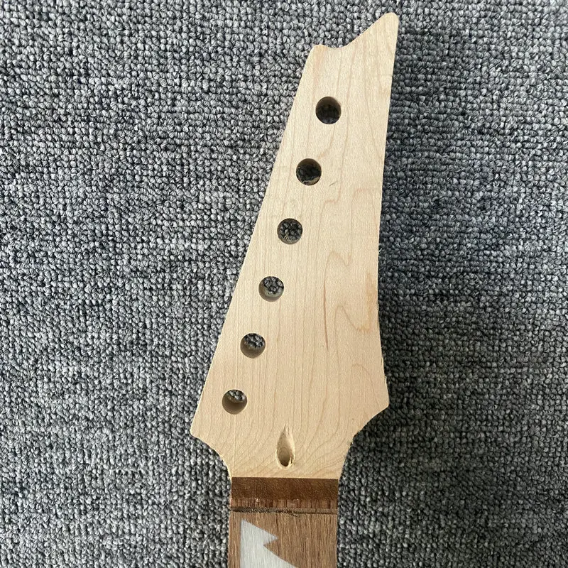 LN206  Short Scales Length Mini Electric Guitar Neck 24 Frets No Paints DIY Replace Right Hand Maple+Rosewood - view 3
