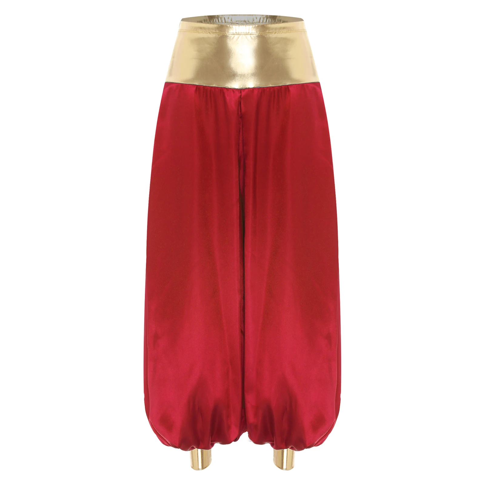 

Women's Liturgical Indian Belly Dance Bloomer Lantern Long Pants Trousers Arabian Princess Hippie Costume for Halloween Cosplay