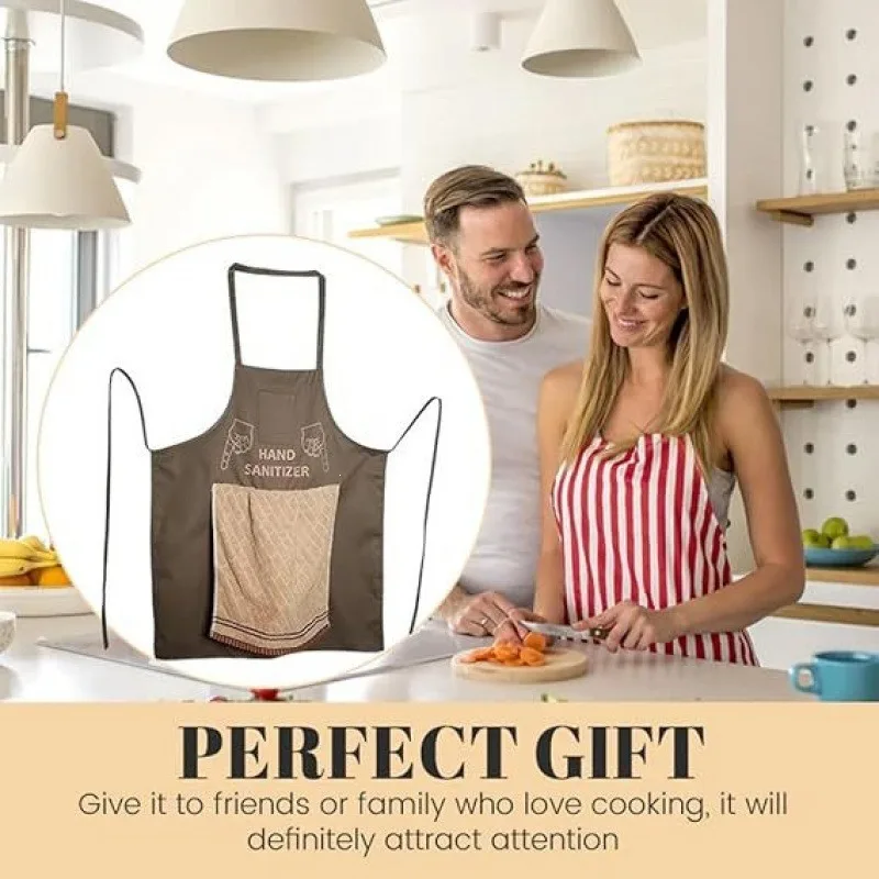 2027 Funny Prank Apron Chef's Prank Apron with Surprise Pocket for Cooking Kitchen Humor Novelty Gag Gift Idea for Men Friends P