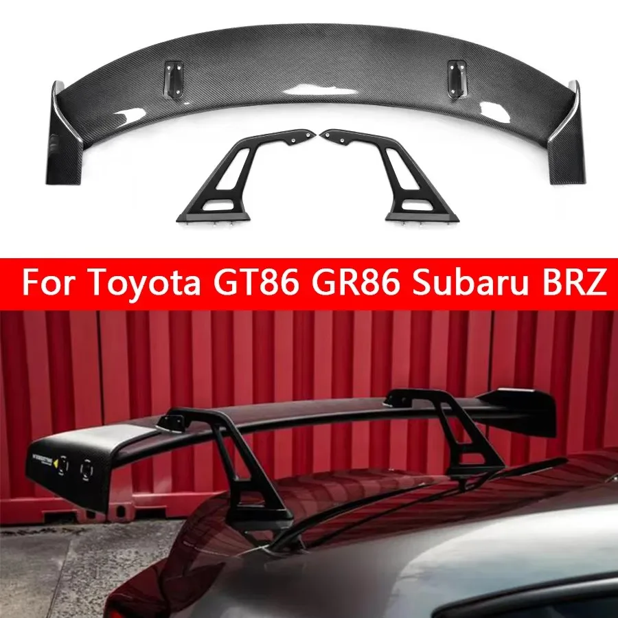 For Toyota GR86 GT86 Subaru BRZ Carbon Fiber Tail fins Rear Trunk Spoiler Guide Wing Rear Wing Car Trunk Diverter Upgrade body k