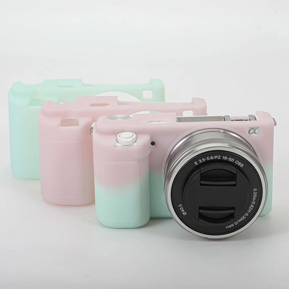 Soft Silicone Case For Sony ZVE10 micro-single camera cover, protective case ZVE10 camera bag + 1PCS Free Tempered Film