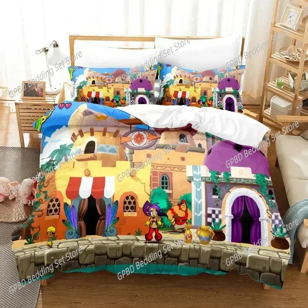 

Anime Game Shantae 12 Genie Hero Bedding Set 3D Printed Suitable for Bedroom Duvet Cover Set With Pillowcases Kids Home Textile
