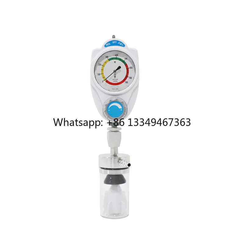 Vacuum Suction Regulator with Safety Bottle with Pressure Gauge for Medical Bed Head Units