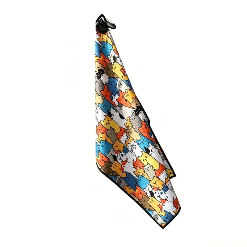 U2JB Efficient Golf Towel Simply Attaches To Metal Surfaces For Convenient Wiping