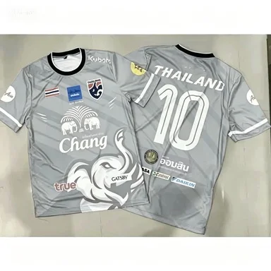 Thailand National Team Football Jersey Short-sleeve Fan Souvenir Breathable Training Match Sportswear