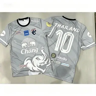 Thailand National Team Football Jersey Short-sleeve Fan Souvenir Breathable Training Match Sportswear