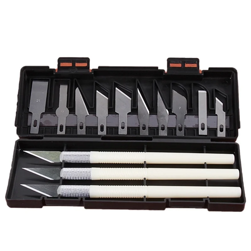 A88ZYAN Carving Tool Engraving Knife Deburring Tool Kit DIY 3D Printer Part 3D Model File Cutter Scraper Material Removal Tool