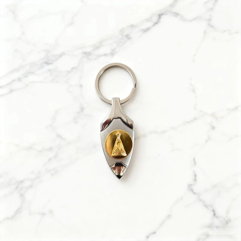 

New 2026 Orthodox Accessory Prayer Pastor Metal Key Chains Mary Crown Icon Handbag Religious Key Rings Jewelry Box Gift