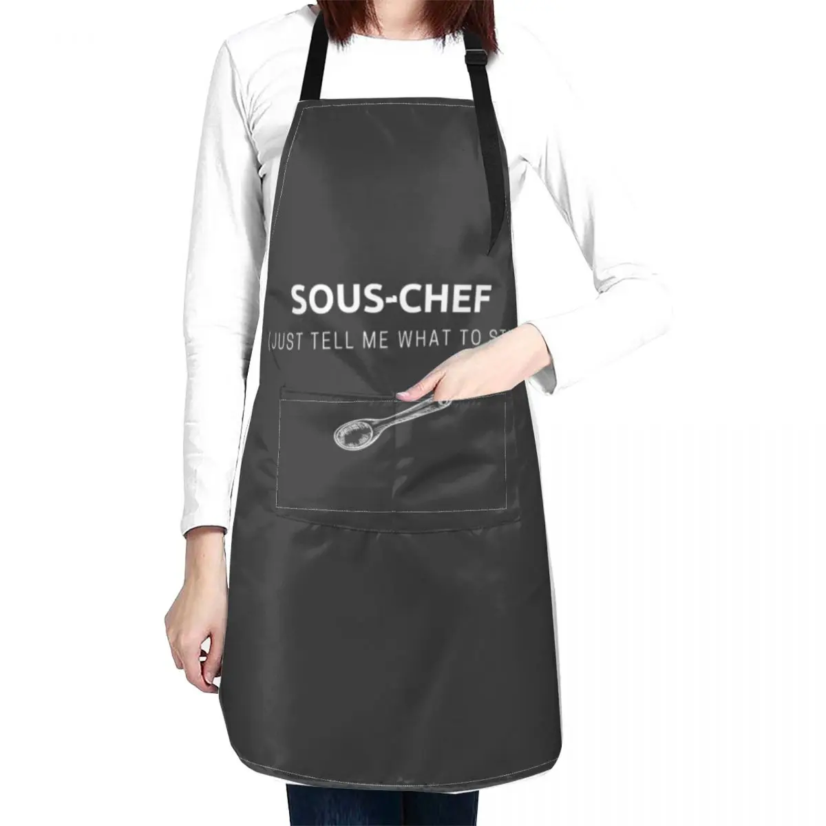 Sous-chef (Just Tell Me What to Stir) (Light Text) - Home Cooking Apron Apron For Men Ladies beauty master Apron