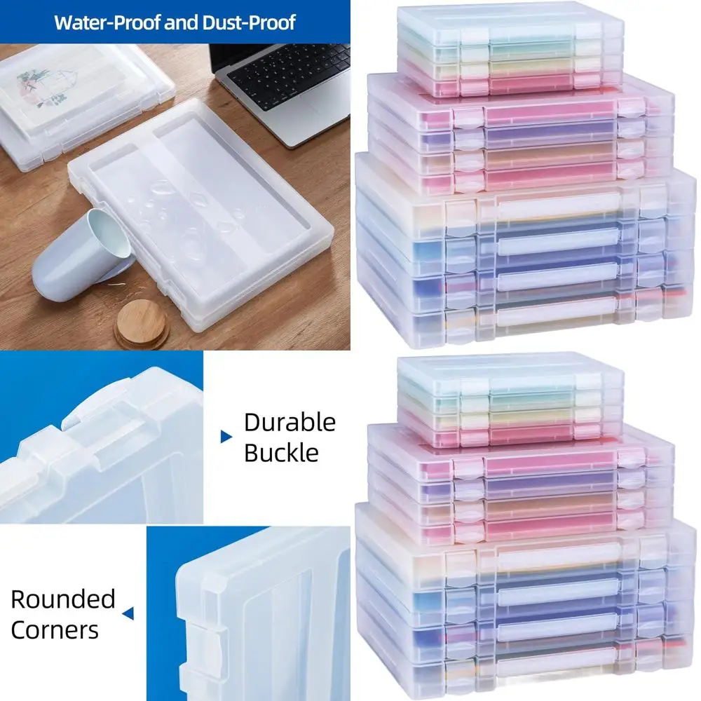 

Portable A4 & US Letter Size Plastic Storage Box for Paper, Projects, and Scrapbooks