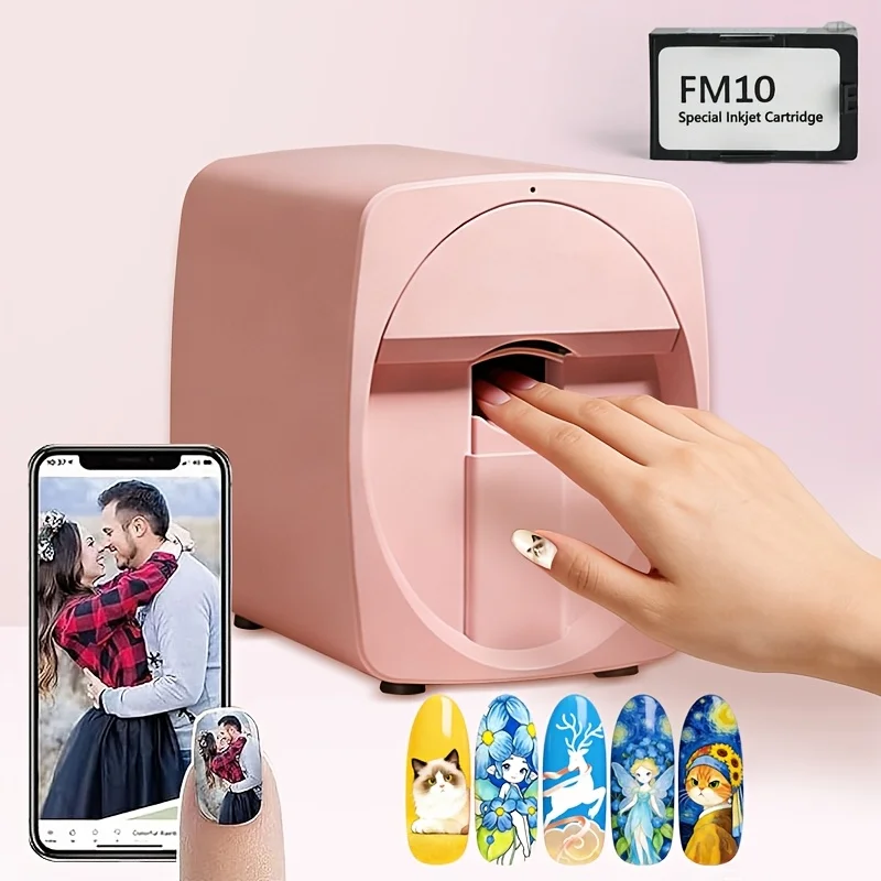 

Портативный 3D-принтер для ногтей | Набор для маникюра, управление через приложение, идеальный подарок на Новый год для вашей девушки, поддерживает беспроводное Wi-Fi.