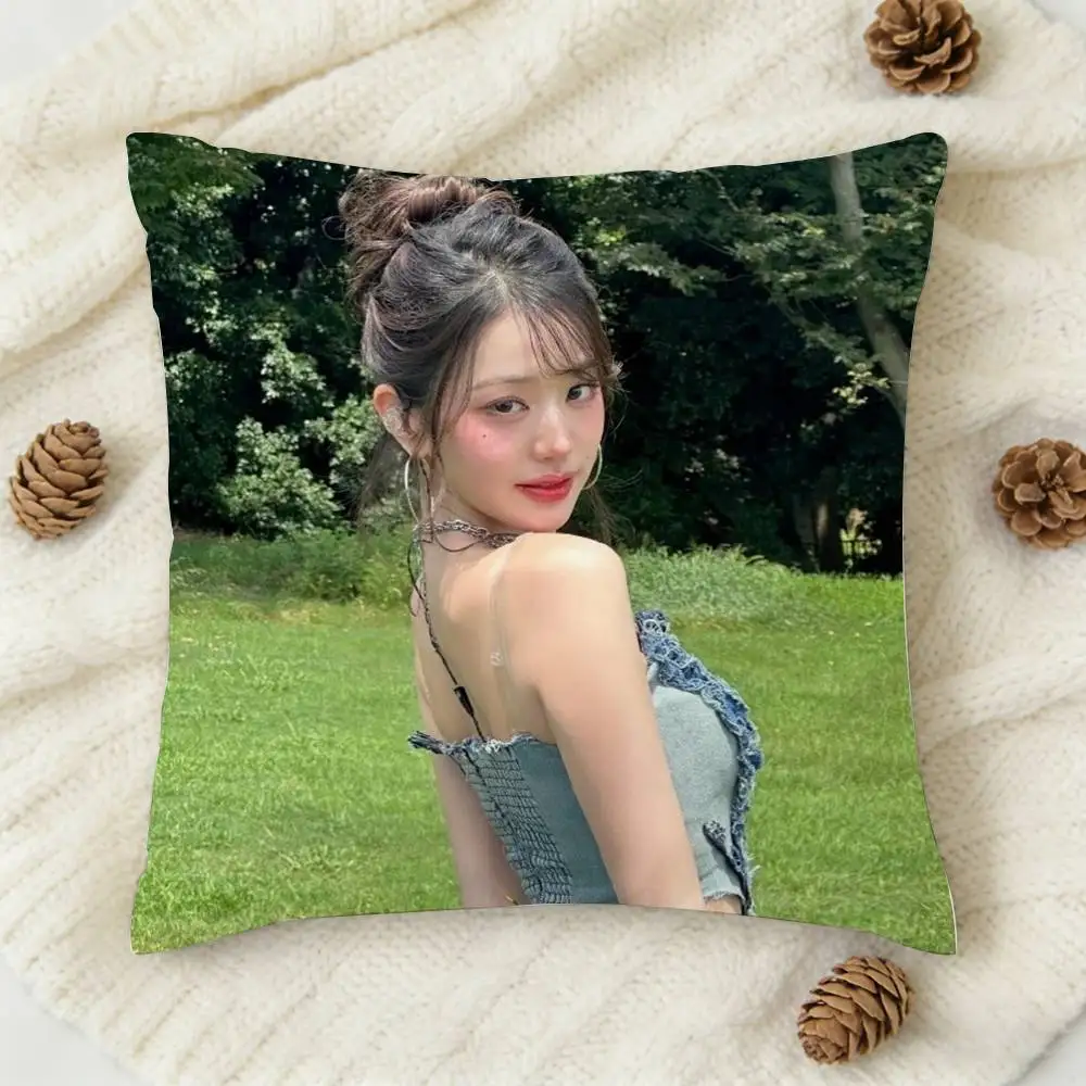 Korean Kpop J-Jo J-Jang Won-young Double-sided Printed Square Decorative Cushion Cover for Sofa Living Room Home Decor